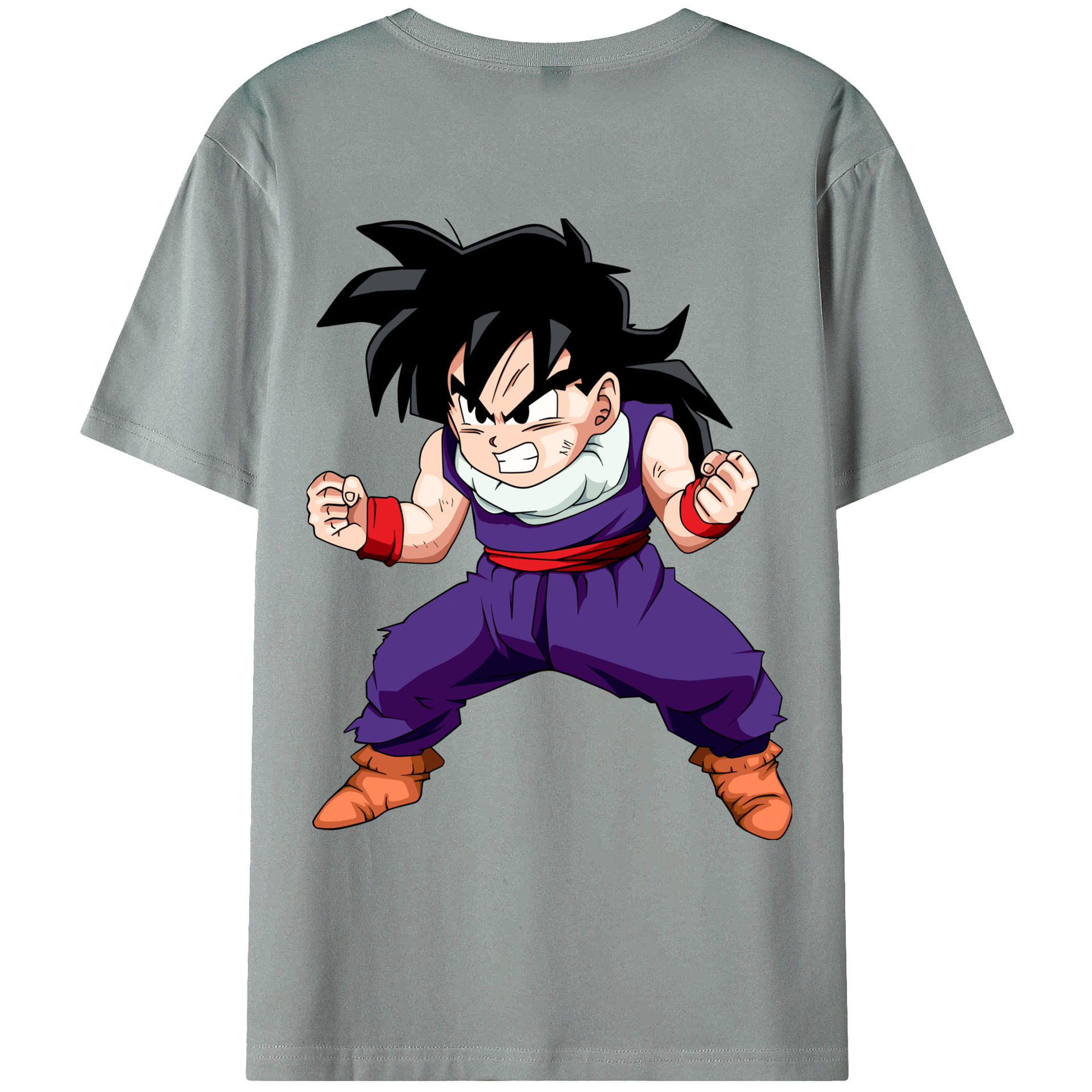 （画像用） ドラゴンボール 孫 悟飯（そんごはん）DRAGON BALL Son Gohan 綿100％ メンズ半袖Tシャツ（バックプリント） 通気性
